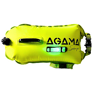 Swimming buoy and dry bag Agama SWIM PRO FLASH light - amber