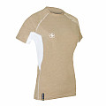 Women's Lycra T-shirt Aqua Lung LOOSE FIT beige/white short sleeve