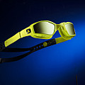 Swimming goggles Aqua Sphere NINJA YELLOW titanium. mirror glass