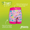 Girls' neoprene swimsuit Zoggs SWIMSURE NAPPY SEA QUEEN