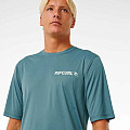 Men's lycra shirt RIP CURL ICONS gray, short sleeve