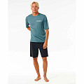 Men's lycra shirt RIP CURL ICONS gray, short sleeve