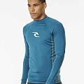 Men's lycra T-shirt RIP CURL WAVES, long sleeve