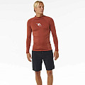 Men's lycra T-shirt RIP CURL WAVES, long sleeve