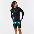 Men's lycra T-shirt RIP CURL WAVES, long sleeve