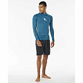 Men's lycra T-shirt RIP CURL WAVES, long sleeve