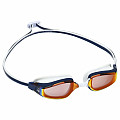 Aqua Sphere FASTLANE titanium swimming goggles. mirror glasses red - navy blue/red